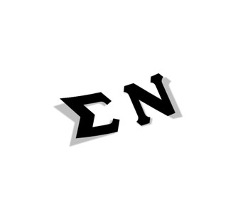 Sigma Nu Big Greek Letter Window Sticker Decal