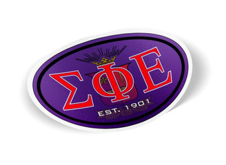  Sigma Phi Epsilon Color Oval Decal 
