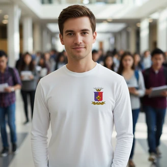 DISCOUNT-Sigma Phi Epsilon Fraternity Crest - Shield Longsleeve Tee