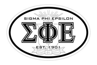  Sigma Phi Epsilon Oval Crest - Shield Bumper Sticker - CLOSEOUT 