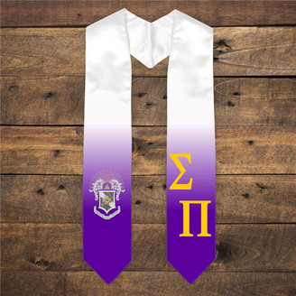  Sigma Pi Extra Fancy Diagonal Greek Graduation Stole W Crest 