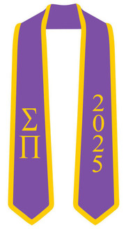  Sigma Pi Graduation Sash Stole w/ Year 