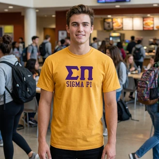 Sigma Pi Greek Custom Comfort Colors Heavyweight T-Shirt