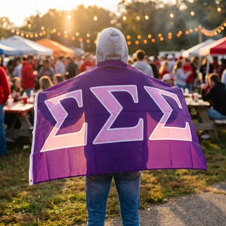 Sigma Sigma Sigma Big Greek Letter Flag