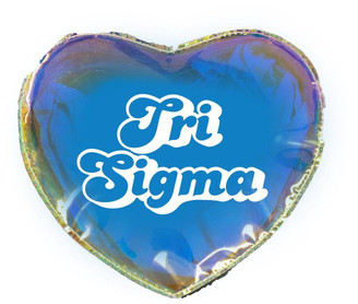 Sorority Shop Sigma Sigma Sigma Heart Shaped Makeup Bag 