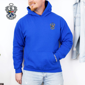 DISCOUNT-Sigma Tau Gamma Crest - Shield Emblem Hooded Sweatshirt
