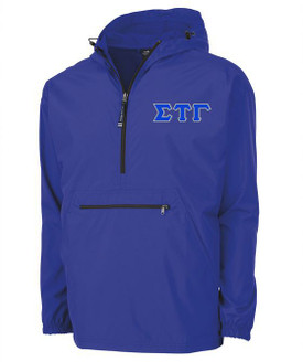 Sigma Tau Gamma Tackle Twill Lettered Pack N Go Pullover
