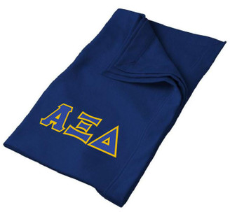  DISCOUNT-Alpha Xi Delta Lettered Twill Sweatshirt Blanket 