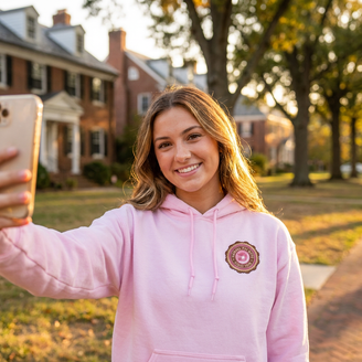 DISCOUNT - Sorority Patch Seal Hoodie