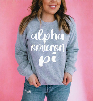  Sorority Script Crew Sweatshirt 