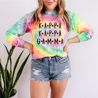 Sorority Starry Night Tie Dye Long Sleeve Shirt