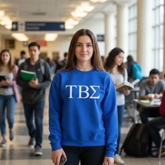Tau Beta Sigma Lettered World Famous Greek Crewneck