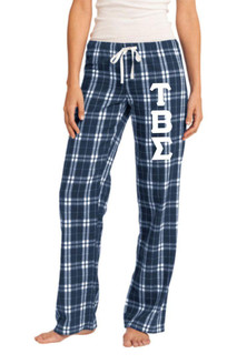  Tau Beta Sigma Women's Flannel Plaid Pant - PJ's 
