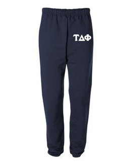 Tau Delta Phi Greek Lettered Thigh Sweatpants