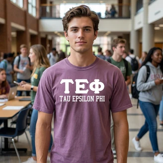 Tau Epsilon Phi Greek Custom Comfort Colors Heavyweight T-Shirt