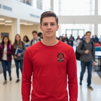 DISCOUNT-Tau Kappa Epsilon Fraternity Crest - Shield Longsleeve Tee
