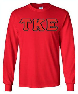 DISCOUNT Tau Kappa Epsilon Lettered Long Sleeve Tees