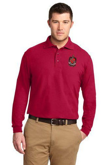  DISCOUNT-Tau Kappa Epsilon Emblem Long Sleeve Polo 