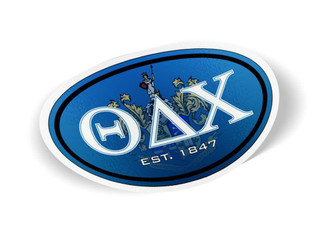  Theta Delta Chi Color Oval Decal 