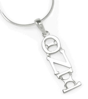 Theta Nu Xi Sterling Silver lavaliere pendant