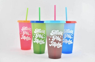 Sorority Shop Theta Phi Alpha Color Changing Cups (Set of 4) 