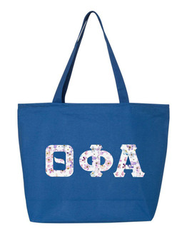  Theta Phi Alpha Greek Letter Zipper Tote 