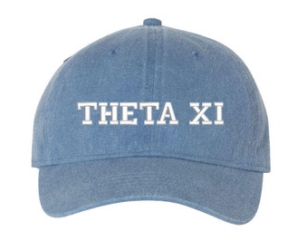  Theta Xi Pigment Dyed Baseball Cap 