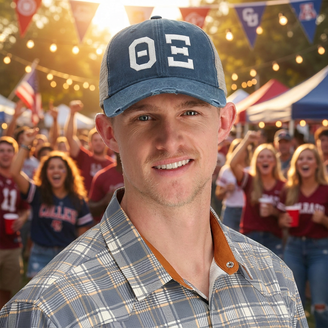 Theta Xi Distressed Trucker Hat