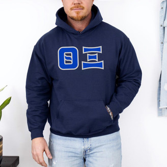  DISCOUNT Theta Xi Lettered Hooded Sweatshirt - Best Value 