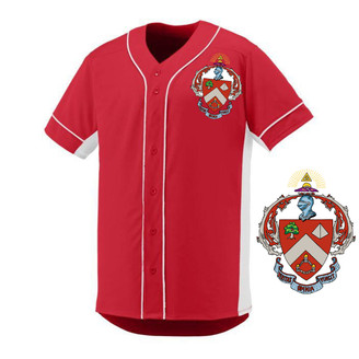 Triangle Game 7 Full-Button Baseball Jersey