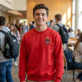 DISCOUNT-Triangle World Famous Crest - Shield Crewneck Sweatshirt - Best Value