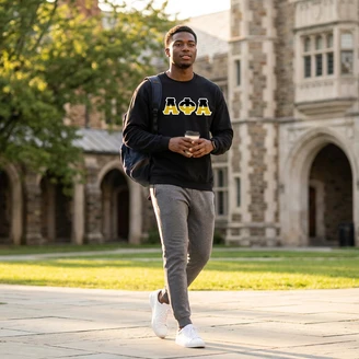 Fraternity & Sorority Two Tone Greek Crewneck Sweatshirt