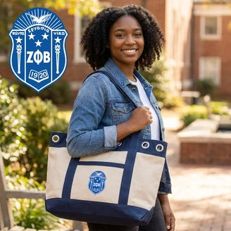 DISCOUNT-ZETA PHI BETA CANVAS TOTE BAG - ON SALE!