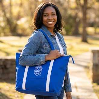 Zeta Phi Beta Shield Canvas Tote Bag