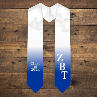 Zeta Beta Tau Extra Fancy Classic Greek Graduation Stole