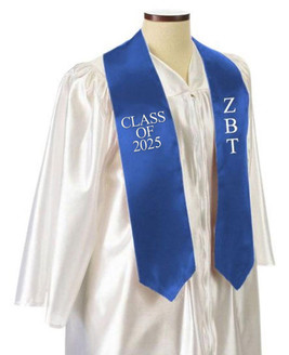  Zeta Beta Tau Embroidered Graduation Sash Stole 