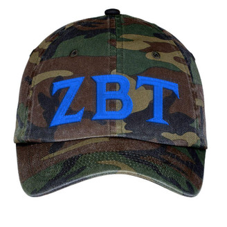  Zeta Beta Tau Lettered Camouflage Hat 