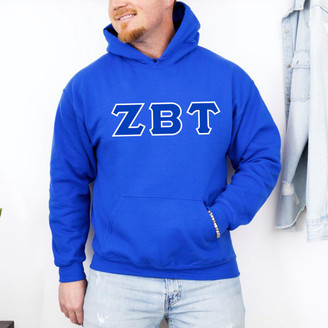  DISCOUNT Zeta Beta Tau Lettered Hooded Sweatshirt - Best Value 