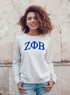 Zeta Phi Beta Arched Greek Lettered Crewneck Sweatshirt