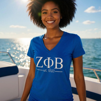 Zeta Phi Beta Custom V-Neck T-Shirt