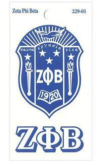  Zeta Phi Beta Crest - Shield Decals 