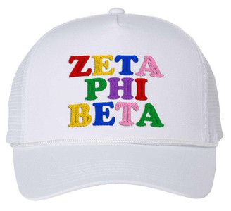  Zeta Phi Beta Rainbow Trucker Hat 
