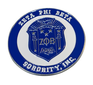 Zeta Phi Beta Round Car Crest Badges