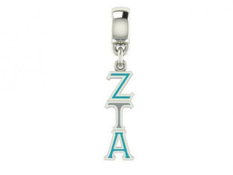 Zeta Tau Alpha Color Filled Stainless Lavaliere Necklace - ON SALE!