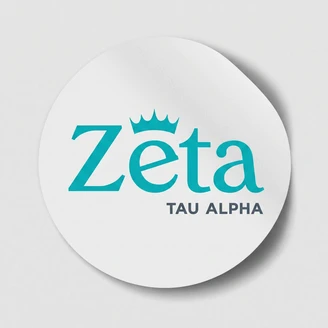 Zeta Tau Alpha Logo Round Decal