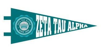 Zeta Tau Alpha Pennant Decal Sticker