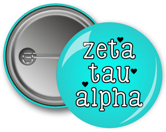 Zeta Tau Alpha Script Button