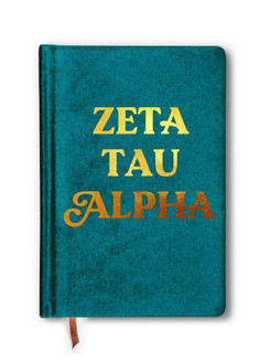 Sorority Shop Zeta Tau Alpha Velvet Notebook 