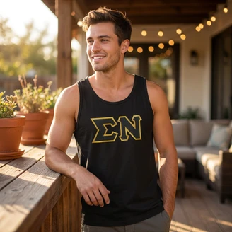 DISCOUNT- Sigma Nu Lettered Tank Top