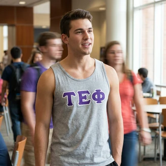 DISCOUNT- Tau Epsilon Phi Lettered Tank Top